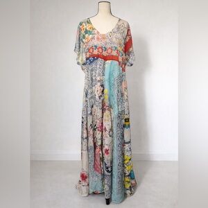 Johnny Was Multicolor Floral Maxi Dress